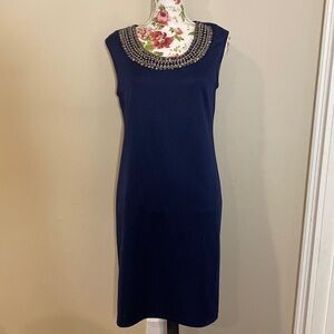 Haani women’s dress, scoop neck beads